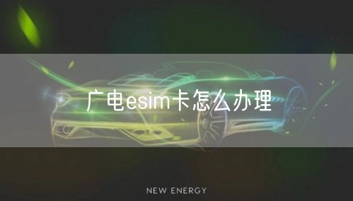 广电esim卡怎么办理 广电esim卡怎么办理